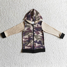 Load image into Gallery viewer, Baby Boys Camo Long Sleeve Hoodie Tops