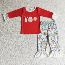 Load image into Gallery viewer, Baby girls Christmas santa milk pants sets Pajamas