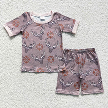 Load image into Gallery viewer, Baby Boys Cow deer western shorts sets