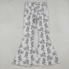 Load image into Gallery viewer, Adult Women White Western Rodeo Denim Bell Bottom Pants Jeans
