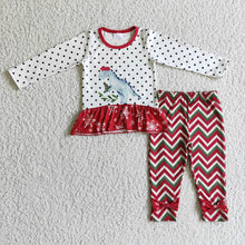 Load image into Gallery viewer, Baby Girls Christmas dinosuar tunic legging pants sets