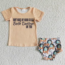 Load image into Gallery viewer, Baby girls western beth summer bummie sets(can choose headband here)