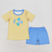 Load image into Gallery viewer, Baby Boys Plane Sibling Brother Summer Rompers Clothes Sets