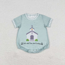 Load image into Gallery viewer, Baby Boys Church Short Sleeve Summer Rompers