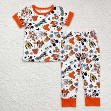 Load image into Gallery viewer, Baby Boys Halloween Mouse Short Sleeve Tee Shirt Pants Pajamas Clothes Sets