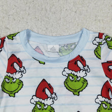 Load image into Gallery viewer, Baby Boys Green Face Long Sleeve Top Pants Bamboo Pajamas Clothes Sets