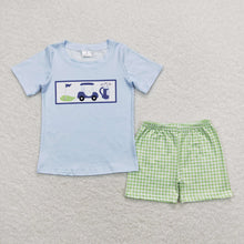 Load image into Gallery viewer, Baby Boys Golf Hole In One Shirt Checkered Shorts Clothes Sets