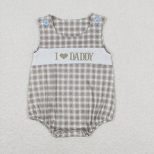 Load image into Gallery viewer, Baby Boys Blue I Love Daddy Sibling Brother Romper Clothes Sets