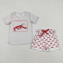 Load image into Gallery viewer, Baby Boys Grey Crawfish Tee Shirts Tops Shorts Clothes Sets
