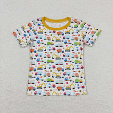 Load image into Gallery viewer, Baby Boys Construction Short Sleeve Tee Shirts Tops