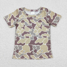 Load image into Gallery viewer, Baby Boys Camo Green Short Sleeve Tee Shirts Tops Rompers Brother Styles