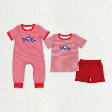 Load image into Gallery viewer, Baby Boys Plane Sibling Brother Rompers Outfits Clothes Sets