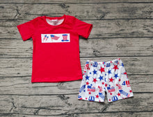 Load image into Gallery viewer, Baby Boys Flags Short Sleeve Top 4th Of July Shorts Clothes Sets