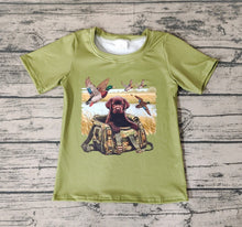 Load image into Gallery viewer, Baby Boys Green Ducks Dogs Short Sleeve Tee Shirt Tops