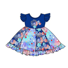 Load image into Gallery viewer, Baby girls 4th of july twirl dresses
