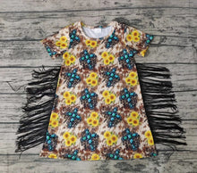 Load image into Gallery viewer, Baby girls western tassel faith dresses