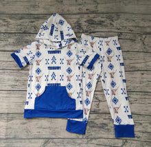 Load image into Gallery viewer, Baby boys western cow hoodie pants outfits