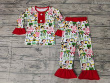 Load image into Gallery viewer, baby girls Christmas cartoon pajamas pants sets