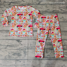 Load image into Gallery viewer, baby girls christmas gingerbread pajamas pants sets