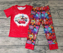 Load image into Gallery viewer, Baby boys racing red car legging sets
