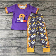 Load image into Gallery viewer, Baby boys Halloween ghost pumpkin pants sets