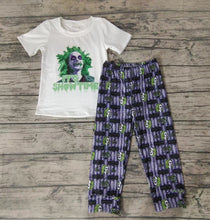 Load image into Gallery viewer, Baby boys it's showtime Halloween pants clothes sets