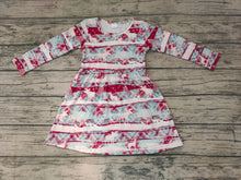 Load image into Gallery viewer, Baby girls western Christmas reindeer dresses