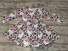 Load image into Gallery viewer, Baby Girls Pink Santa Christmas Twirl Knee Length Dresses