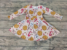 Load image into Gallery viewer, Baby Girls Pink Cookie Christmas Twirl Knee Length Dresses
