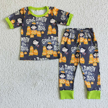 Load image into Gallery viewer, baby boys pumpkin pajamas legging sets