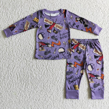 Load image into Gallery viewer, Baby Boys Halloween witch pajamas pants clothes sets