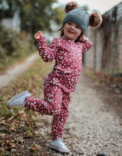 Load image into Gallery viewer, baby girls brown leopard fall pajamas sets