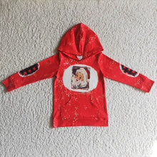 Load image into Gallery viewer, Baby kids Christmas santa hoodie long sleeve tops