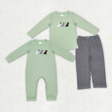 Load image into Gallery viewer, Baby Boys Dogs Hunting Ducks Sibling Rompers Top Pants Clothes Sets