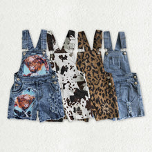 Load image into Gallery viewer, 4 Colors Western Baby Girls Boys Denim Shorts Overall Jumpsuits