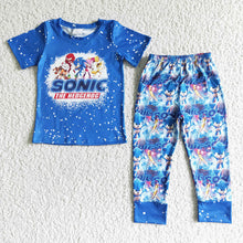 Load image into Gallery viewer, Baby boys cartoon blue pants clothes