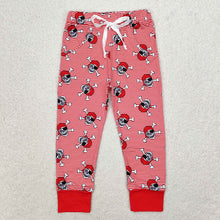 Load image into Gallery viewer, Baby Boys Halloween Red Stripes Skulls Pants