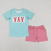 Load image into Gallery viewer, Baby Boys Crawfish Short Sleeve Tee Shirt Shorts Clothes Sets