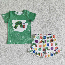 Load image into Gallery viewer, Baby girls worm summer shorts sets