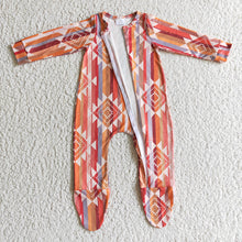 Load image into Gallery viewer, Baby girls western pink aztec rompers