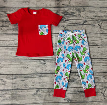 Load image into Gallery viewer, Baby Boys Valentines Dinosaurs Pocket Tee Tops Pants Clothes Sets