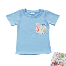 Load image into Gallery viewer, Baby Boys Farm Light Blue Summer Shorts Sets