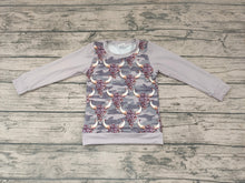 Load image into Gallery viewer, Baby Boys Camo Cow Long Sleeve shirts tops