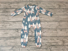 Load image into Gallery viewer, Baby boys Christmas Zip Deer rompers