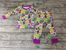 Load image into Gallery viewer, Baby Boys Mardi Gras Cartoon Pajamas clothes sets