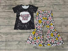 Load image into Gallery viewer, Baby Girls Game day softball bell pants sets