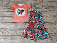 Load image into Gallery viewer, Baby Girls All For Show Cow Western Bell Pants Clothes Sets