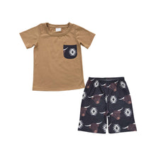 Load image into Gallery viewer, Baby Boys Highland Cow Tee Shirts Shorts Sets
