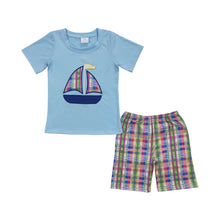 Load image into Gallery viewer, Baby Boys Summer Boats shorts Clothes Sets