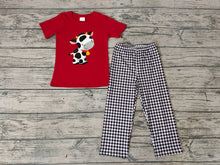 Load image into Gallery viewer, Baby Boys Red Cow Pants sets